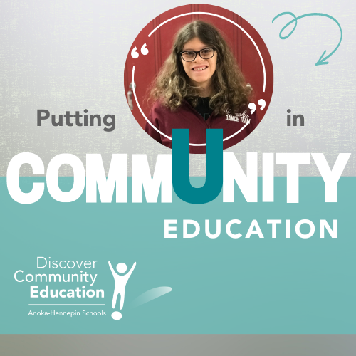  Iris Lee in Putting 'U" in Community Ed graphic